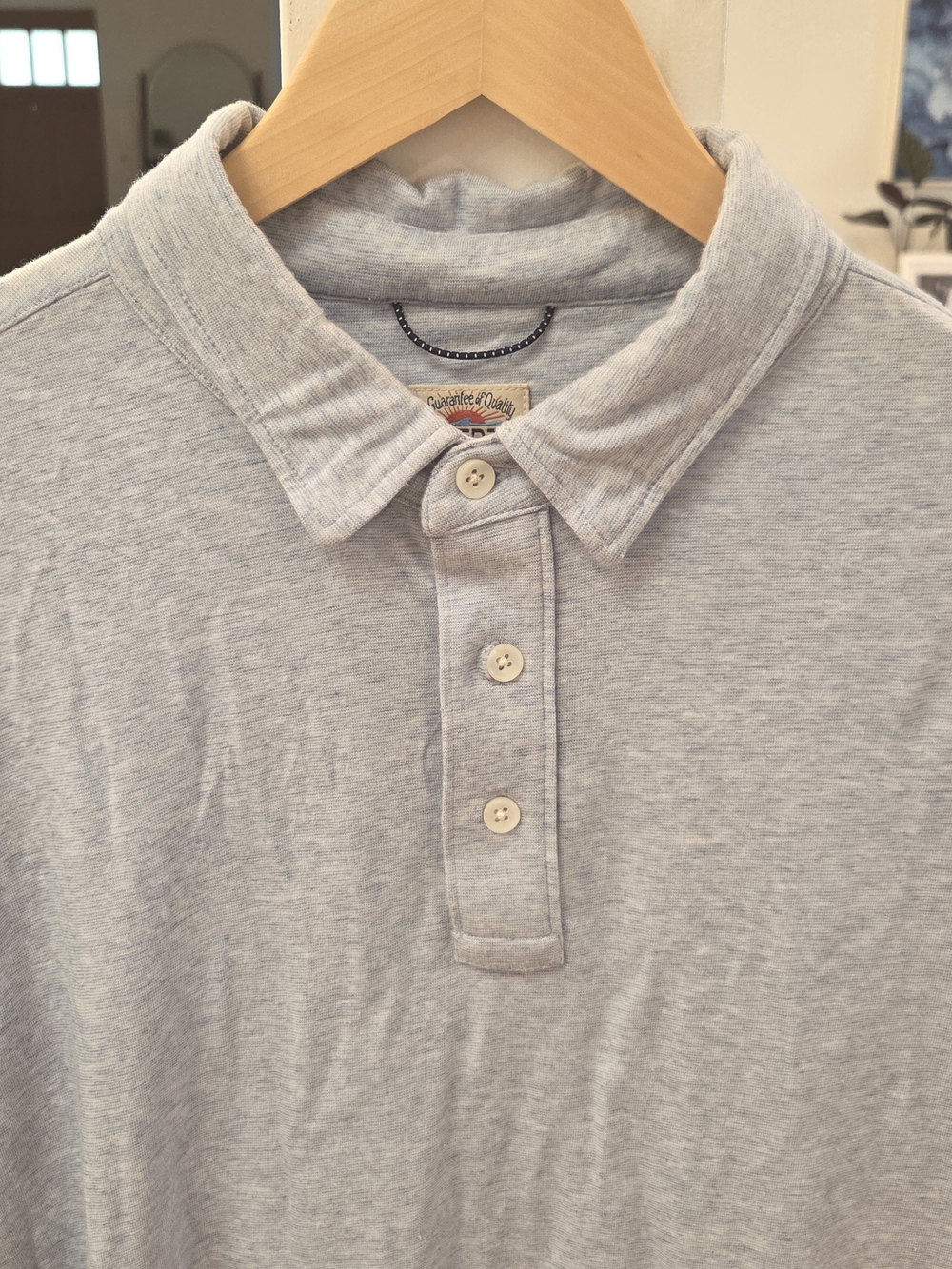 Faherty Heather Gray Polo Shirt